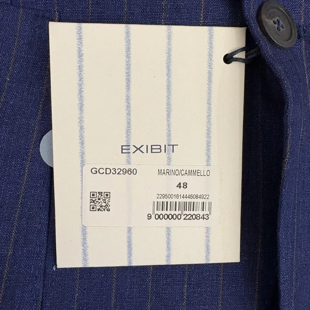 Italian Linen Suit Unstructured Surgeon Cuffs 38 Drawstring Pants Made Italy NWT